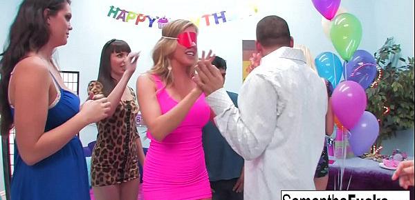  Samantha celebrates her birthday with a wild crazy orgy